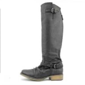 Steve Madden Ravinn black leather knee high boots